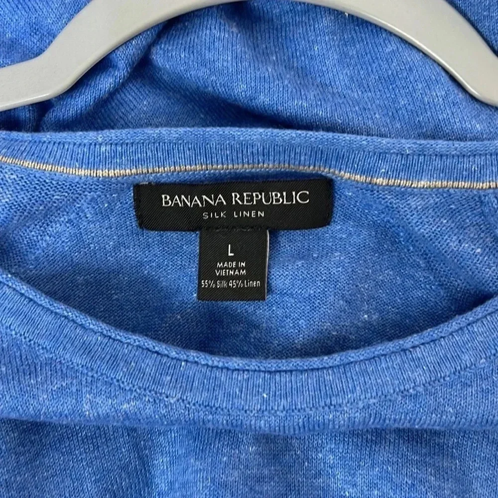 Banana Republic Silk Linen Crewneck Relaxed‎ Fit Sweater Size Large